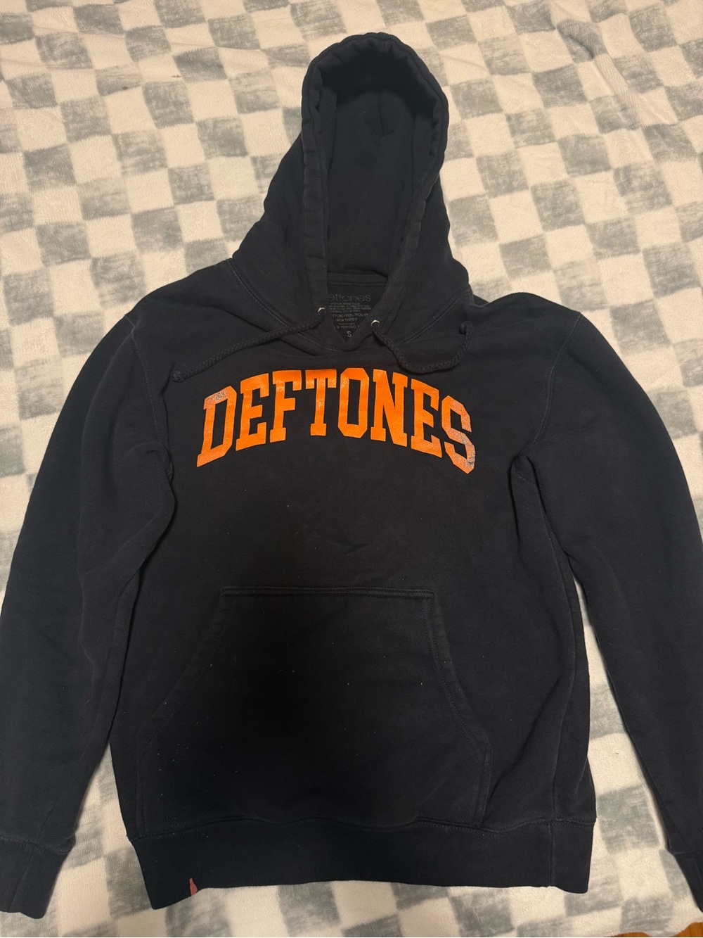 Official Deftones Black Hoodie with Orange Logo